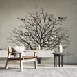 Winter Birds Tree Walllpaper Mural - Enhance Your Space-ChandeliersDecor