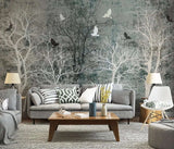 Winter Solitude - Forest Wallpaper Murals-ChandeliersDecor.com