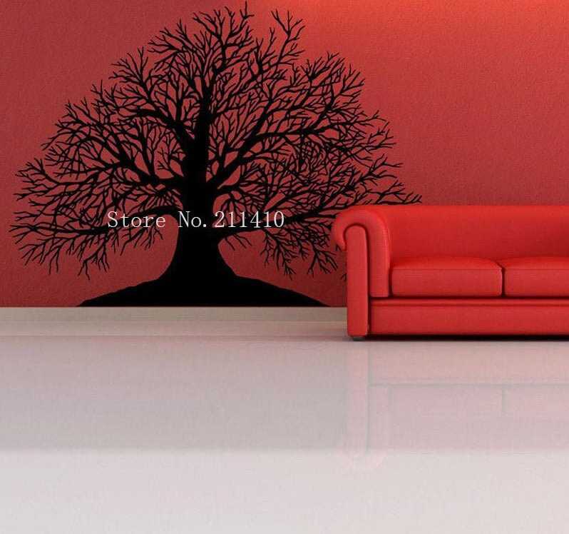 Winter Tree Wall Sticker | Tree with no Leaf Wall Decal | Living Room Tree Wall Decal