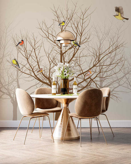 Winter Tree Wallpaper Mural - Transform Your Space-ChandeliersDecor