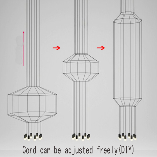 Wireflow LED Chandelier - Illuminate Your Space-ChandeliersDecor