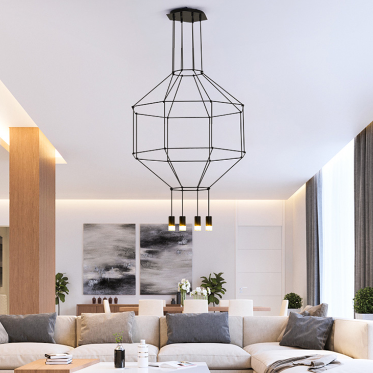 Wireflow LED Chandelier - Illuminate Your Space-ChandeliersDecor