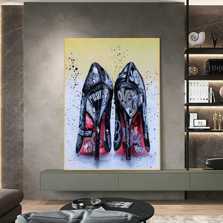 Women High Heels Shoes Graffiti Art ‚Äì High Heels Poster-ChandeliersDecor