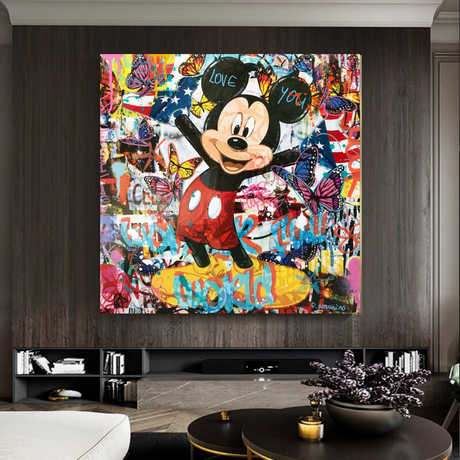 Wonderful Mickey Mouse Canvas Wall Art - High-Quality Décor-ChandeliersDecor