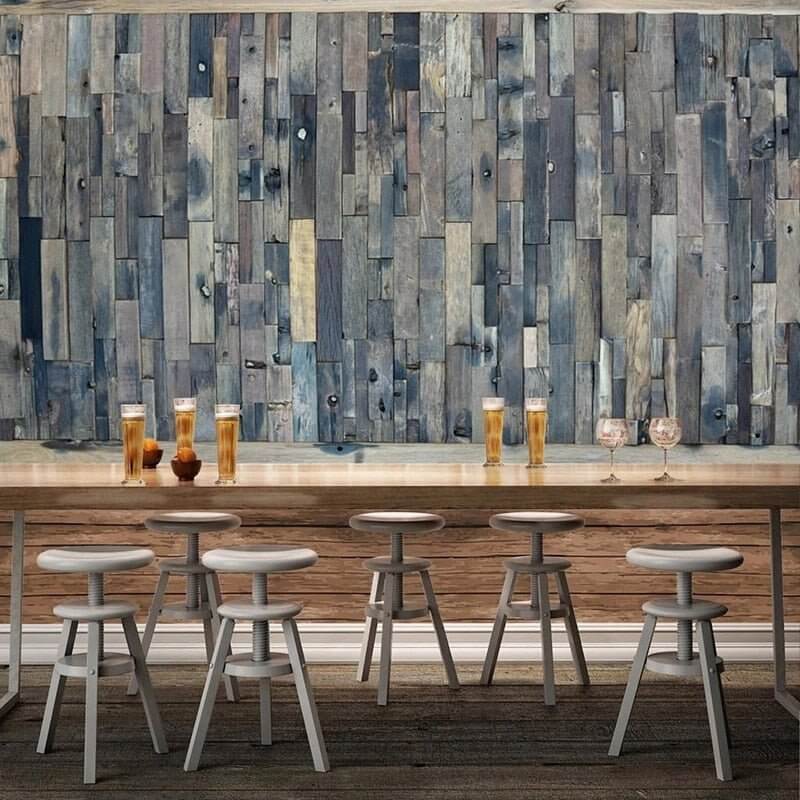 Wood Brick Effect Wallpaper - Transform your Room Today-ChandeliersDecor.com