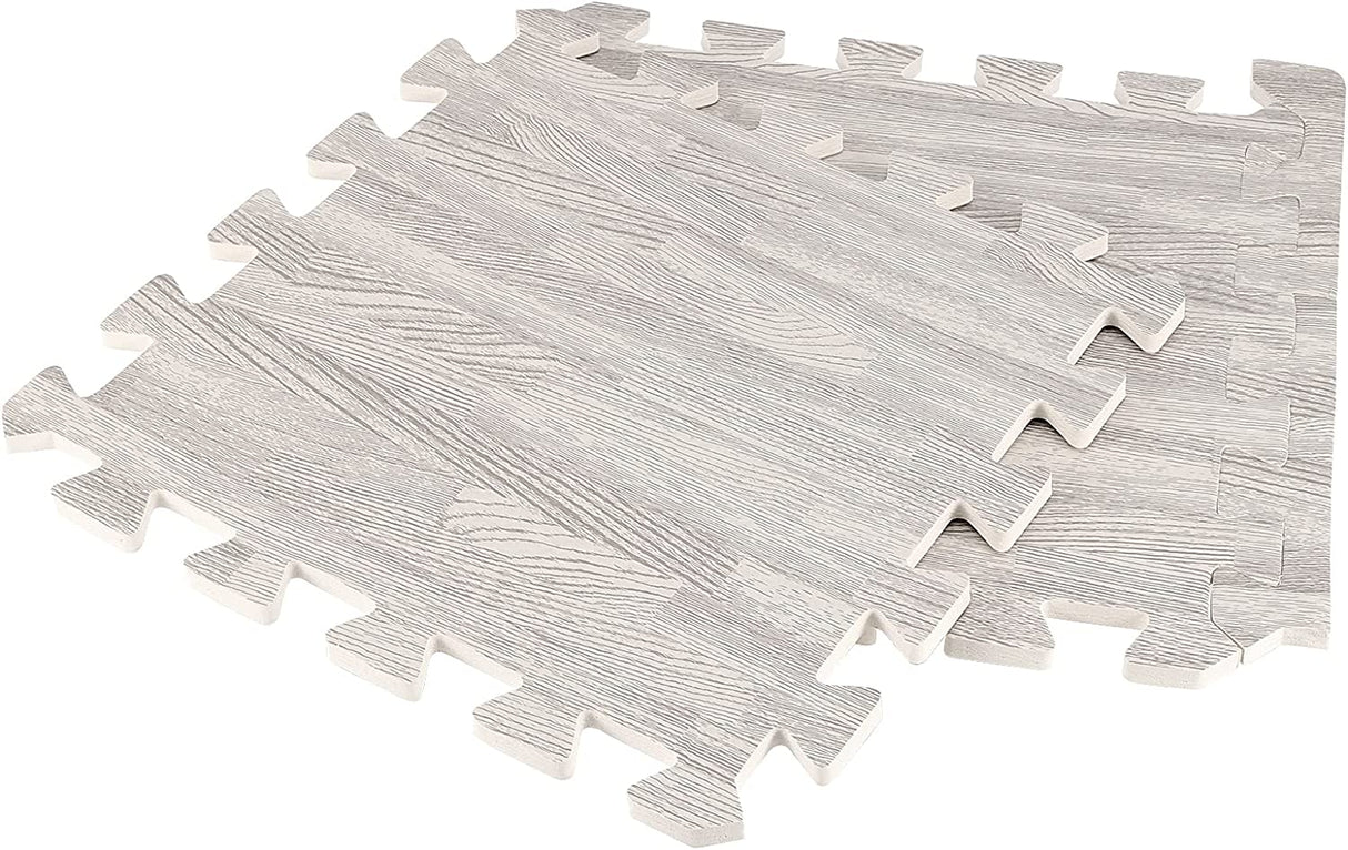 Wood Effect Puzzle Play Mat Tiles: Ideal for Safe Play Areas-ChandeliersDecor