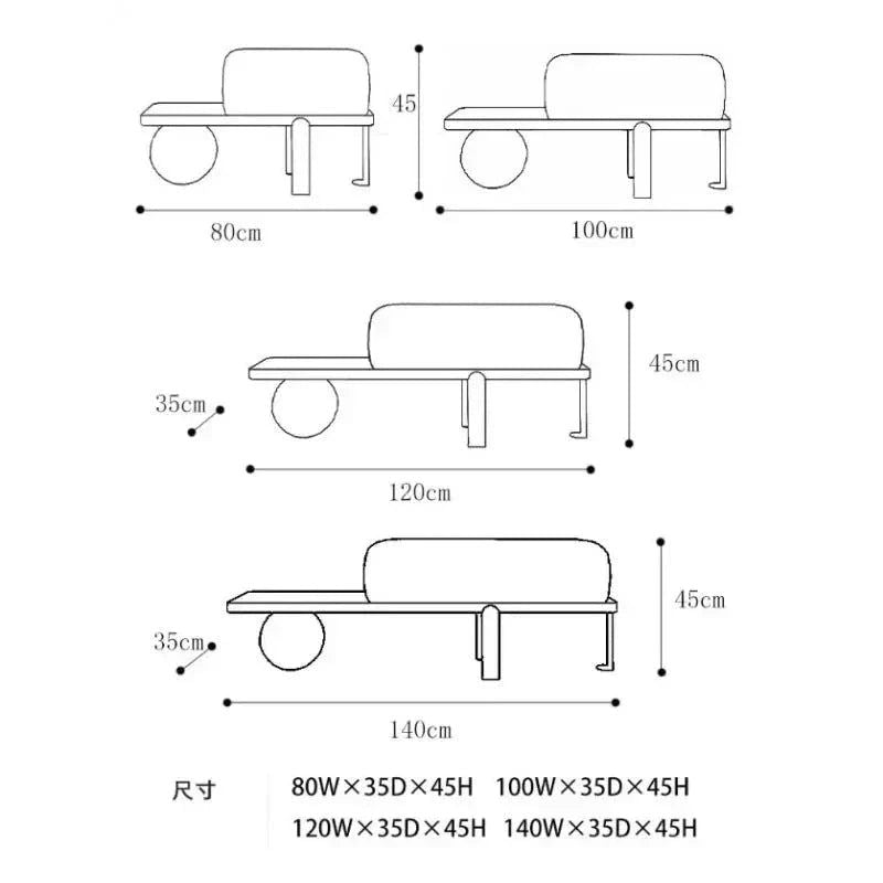 Wood Shoe Changing Ottoman Stool-ChandeliersDecor