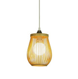 Wooden Bird Cage LED Pendant Light