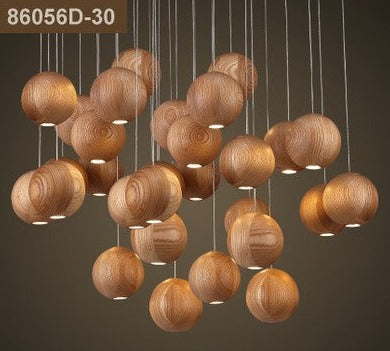 Wooden Globe Pendant Light: Stylish Illumination-ChandeliersDecor