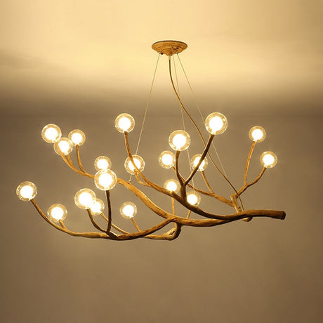 Wooden Twigs Chandelier - Elegant Lighting for any Space-ChandeliersDecor