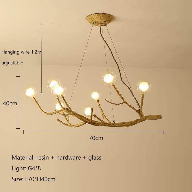 Wooden Twigs Chandelier - Elegant Lighting for any Space-ChandeliersDecor