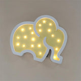 Woodiness Baby Elephant LED Bedside Lamp - Kids Bedside Lamp-ChandeliersDecor