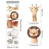 Lion Giraffe Animals Stars in a row Wall Sticker