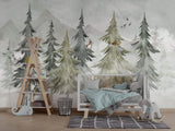Woodland Trees Wallpaper Mural: Transforming Your Space-ChandeliersDecor.com