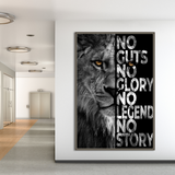 Words Never Quit Poster: Lions Canvas Wall Art