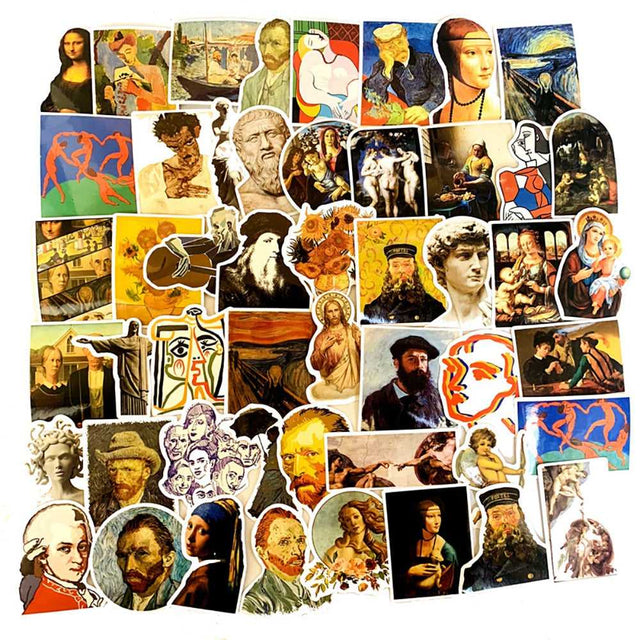 World Artist David Mona Lisa Stickers Pack-ChandeliersDecor