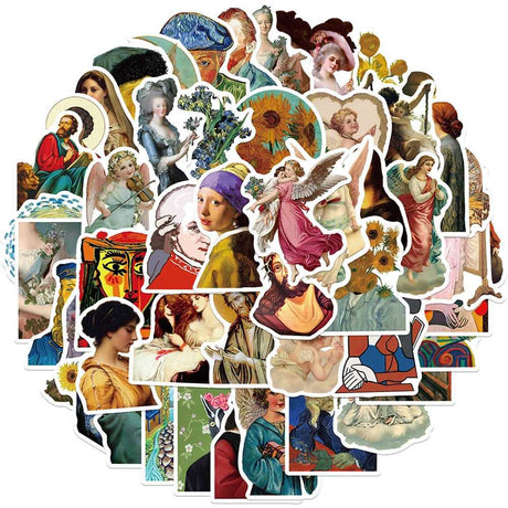 World Artist Famous Paintings Stickers Pack: Bundle Stickers-ChandeliersDecor