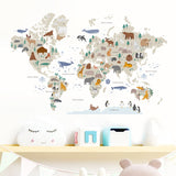 World Map Wall Sticker Large Decal for Kids Room