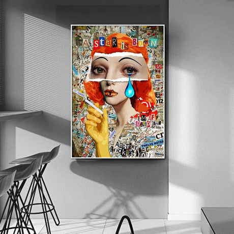 Funny Art A Star is Born Canvas Wall Art-ChandeliersDecor