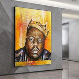 Famous Rapper Singer: Biggie Smalls Poster Canvas Art-ChandeliersDecor