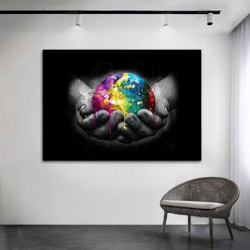 ChandeliersDecor.com-Wall Posters-Holding The Earth Canvas Wall Art